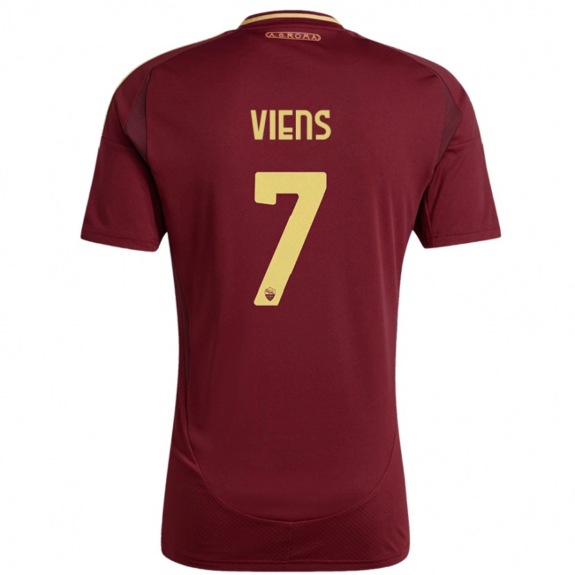 Danxen Dames Evelyne Viens #7 Rood Bruin Goud Thuisshirt Thuistenue 2024/25 T-Shirt