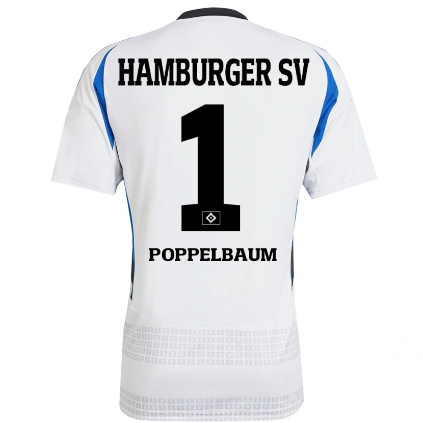 Danxen Dames Colin Poppelbaum #1 Wit Blauw Thuisshirt Thuistenue 2024/25 T-Shirt