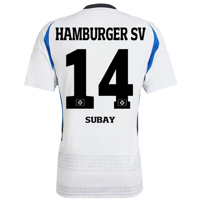 Danxen Dames Okan Özer Subay #14 Wit Blauw Thuisshirt Thuistenue 2024/25 T-Shirt