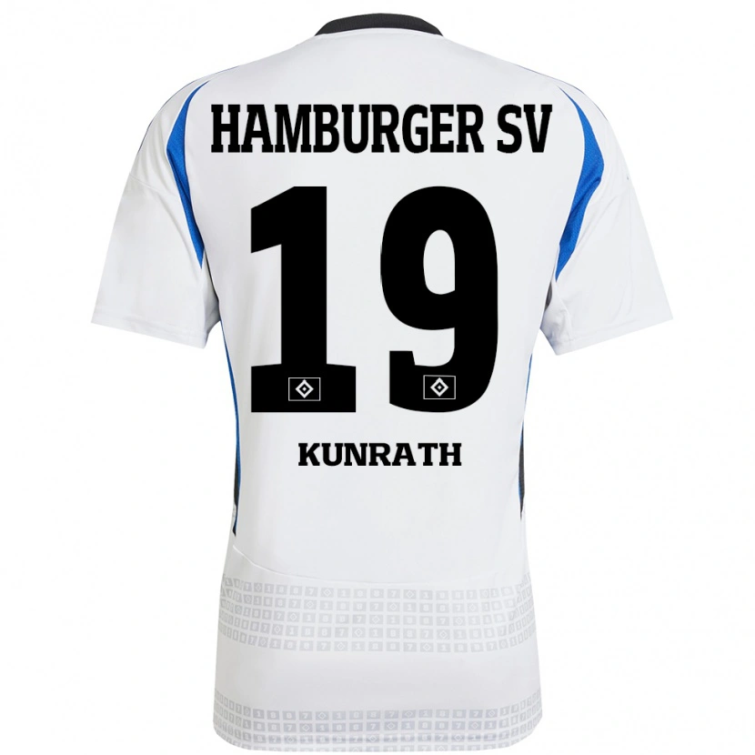 Danxen Dames Lina Kunrath #19 Wit Blauw Thuisshirt Thuistenue 2024/25 T-Shirt