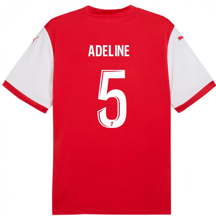 Danxen Dames Martin Adeline #5 Rood Wit Thuisshirt Thuistenue 2024/25 T-Shirt