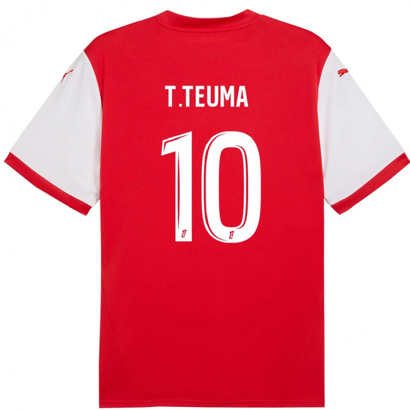 Danxen Dames Teddy Teuma #10 Rood Wit Thuisshirt Thuistenue 2024/25 T-Shirt