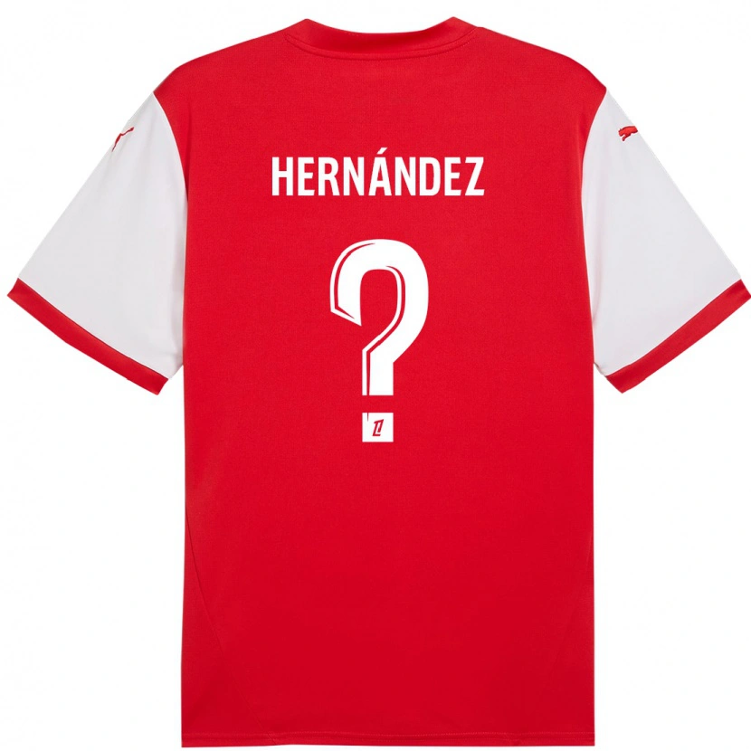 Danxen Dames Melvin Hernández #0 Rood Wit Thuisshirt Thuistenue 2024/25 T-Shirt