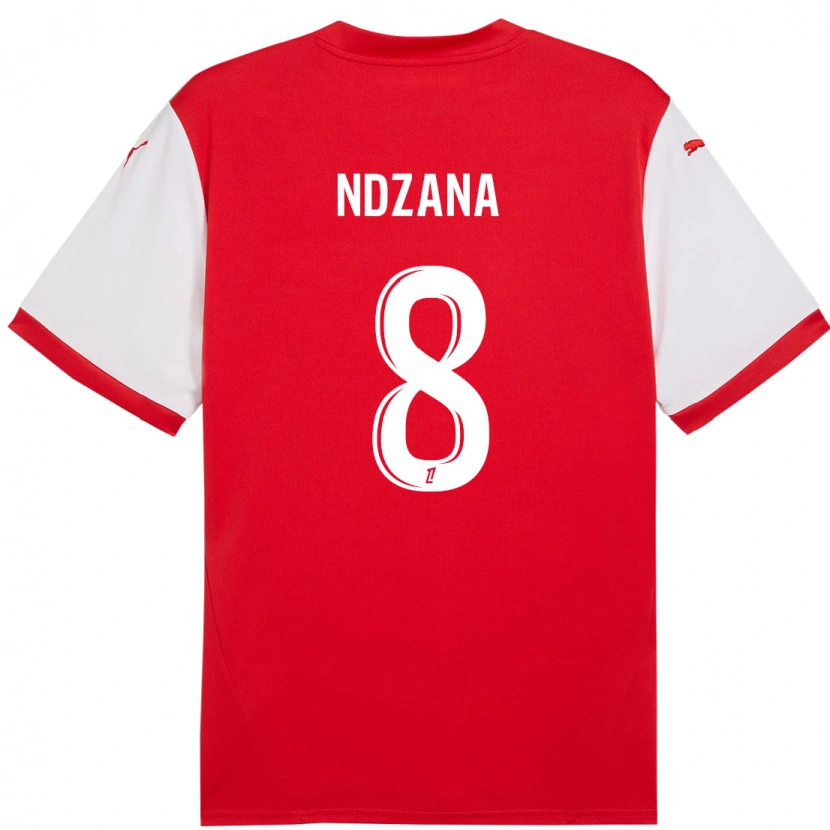 Danxen Dames Colette Ndzana #8 Rood Wit Thuisshirt Thuistenue 2024/25 T-Shirt