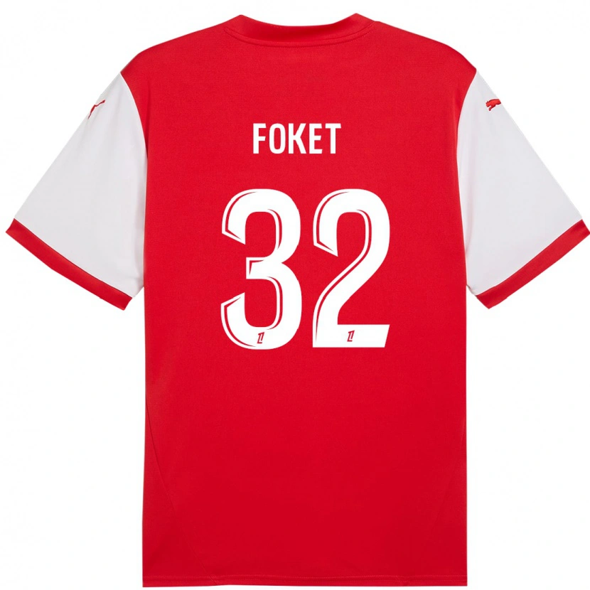 Danxen Dames Thomas Foket #32 Rood Wit Thuisshirt Thuistenue 2024/25 T-Shirt