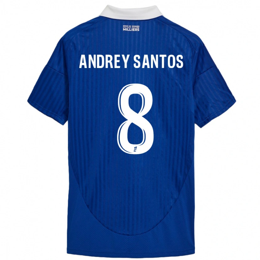 Danxen Dames Andrey Santos #8 Blauw Wit Thuisshirt Thuistenue 2024/25 T-Shirt