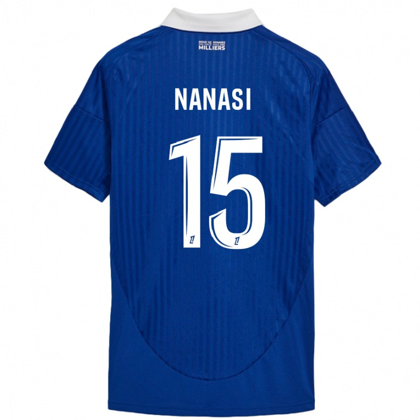 Danxen Dames Sebastian Nanasi #15 Blauw Wit Thuisshirt Thuistenue 2024/25 T-Shirt