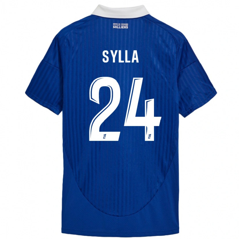 Danxen Dames Abakar Sylla #24 Blauw Wit Thuisshirt Thuistenue 2024/25 T-Shirt