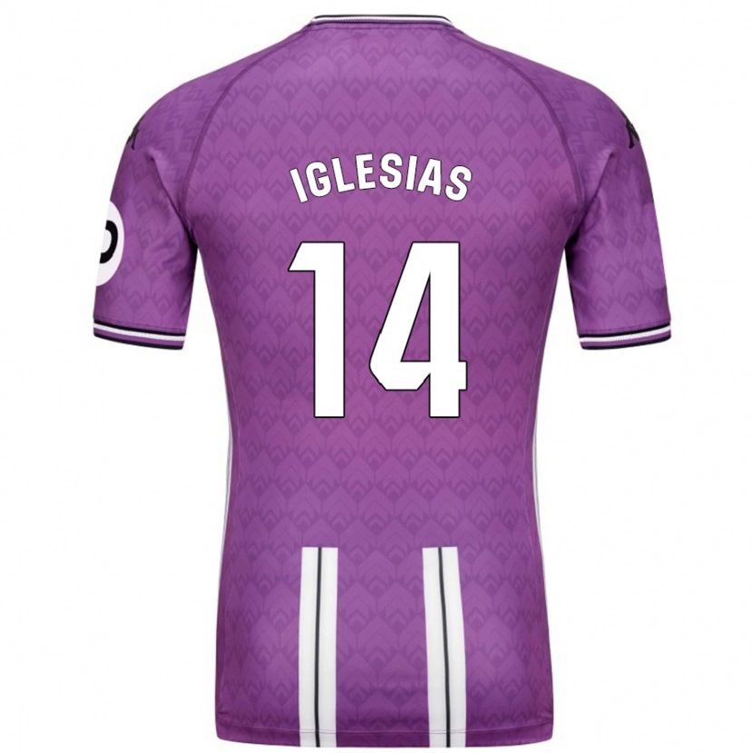 Danxen Dames Koke Iglesias #14 Paars Wit Thuisshirt Thuistenue 2024/25 T-Shirt