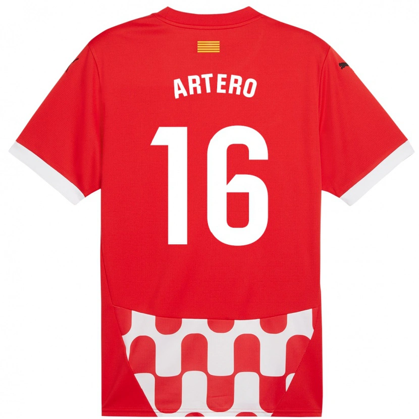 Danxen Dames Ricard Artero #16 Rood Wit Thuisshirt Thuistenue 2024/25 T-Shirt