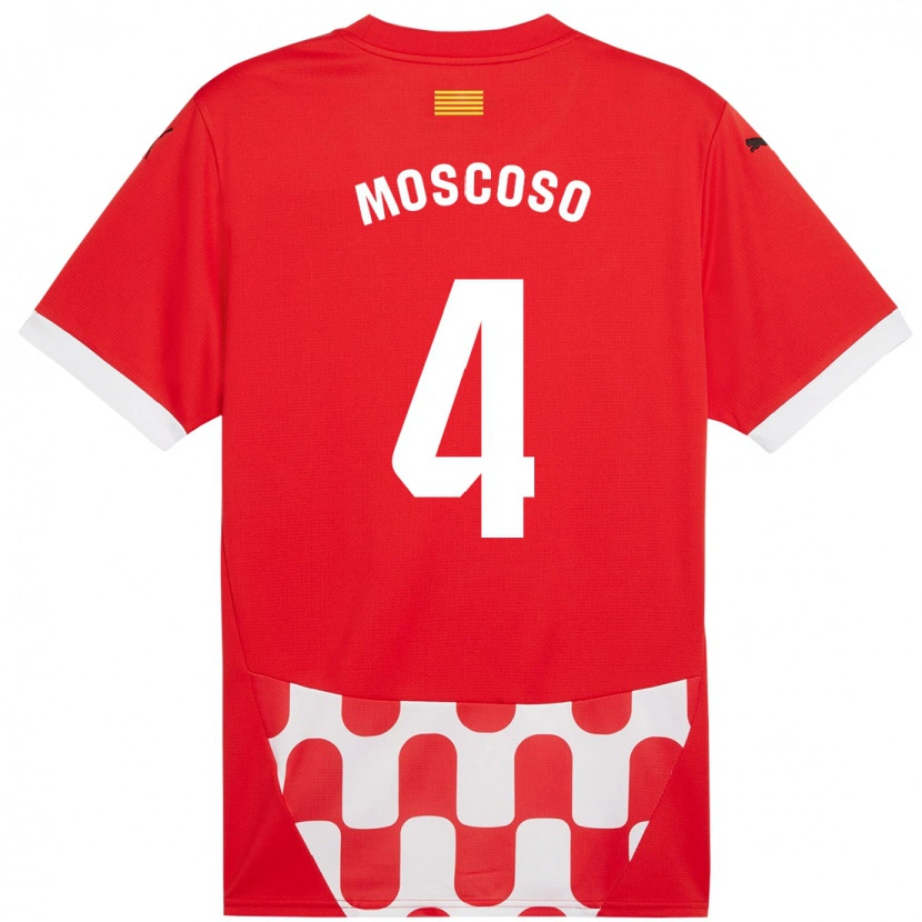 Danxen Dames Miriam Moscoso #4 Rood Wit Thuisshirt Thuistenue 2024/25 T-Shirt