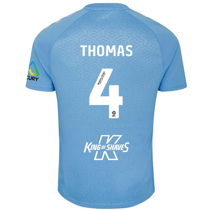 Danxen Dames Bobby Thomas #4 Blauw Wit Thuisshirt Thuistenue 2024/25 T-Shirt