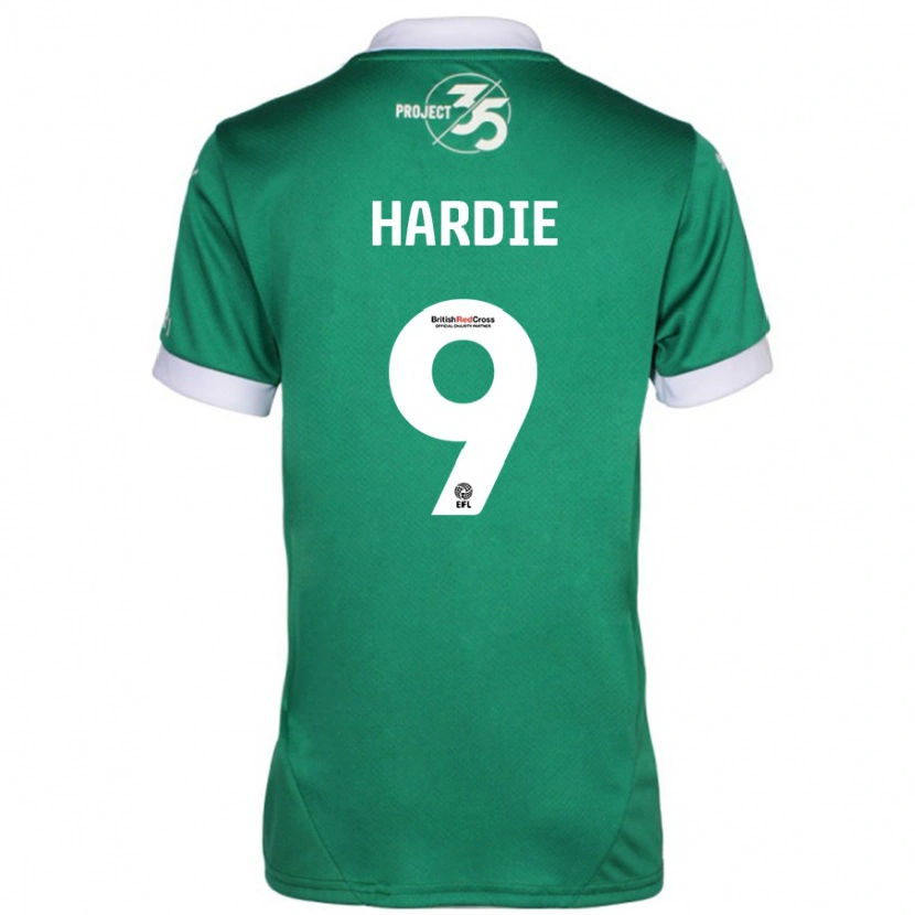 Danxen Dames Ryan Hardie #9 Groen Wit Thuisshirt Thuistenue 2024/25 T-Shirt