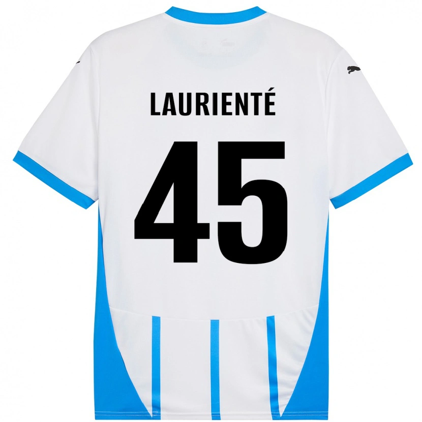 Danxen Dames Armand Laurienté #45 Wit Blauw Uitshirt Uittenue 2024/25 T-Shirt