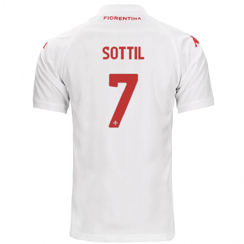 Danxen Dames Riccardo Sottil #7 Wit Uitshirt Uittenue 2024/25 T-Shirt