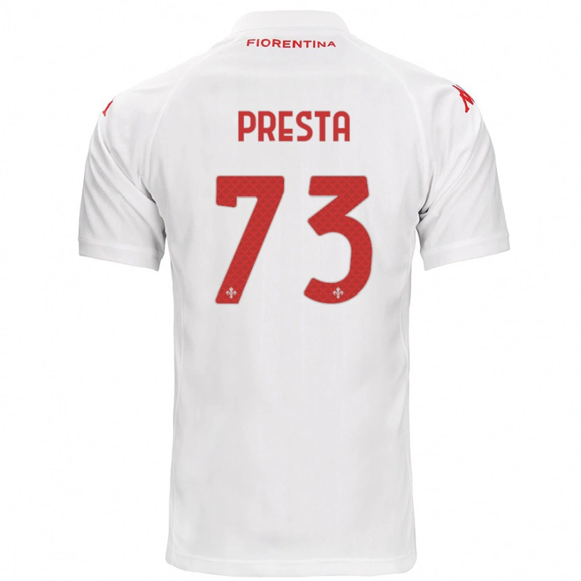 Danxen Dames Francesco Presta #73 Wit Uitshirt Uittenue 2024/25 T-Shirt