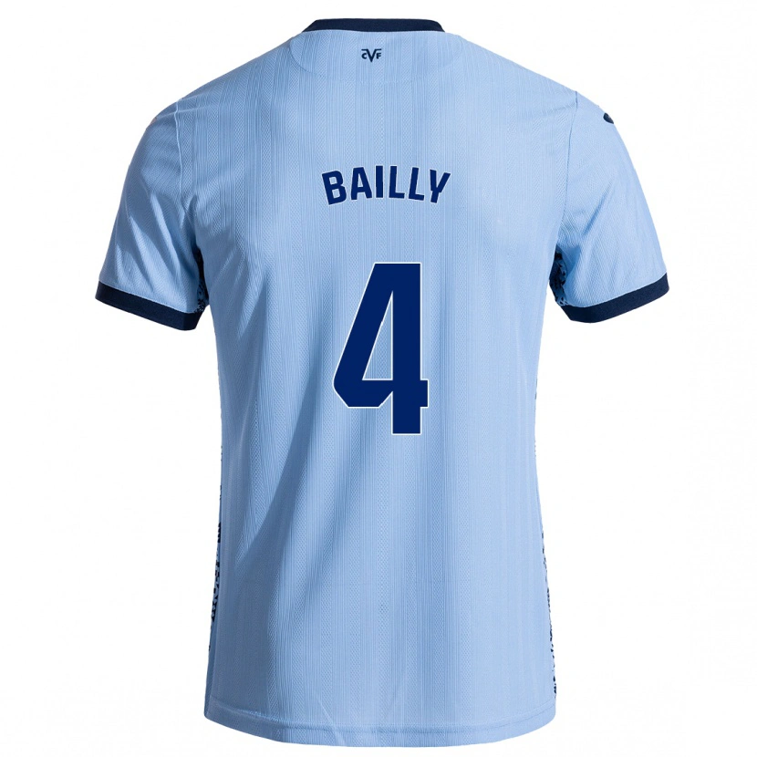 Danxen Dames Eric Bailly #4 Hemelsblauw Uitshirt Uittenue 2024/25 T-Shirt