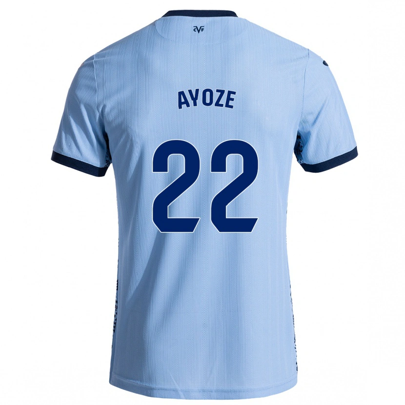 Danxen Dames Ayoze Pérez #22 Hemelsblauw Uitshirt Uittenue 2024/25 T-Shirt