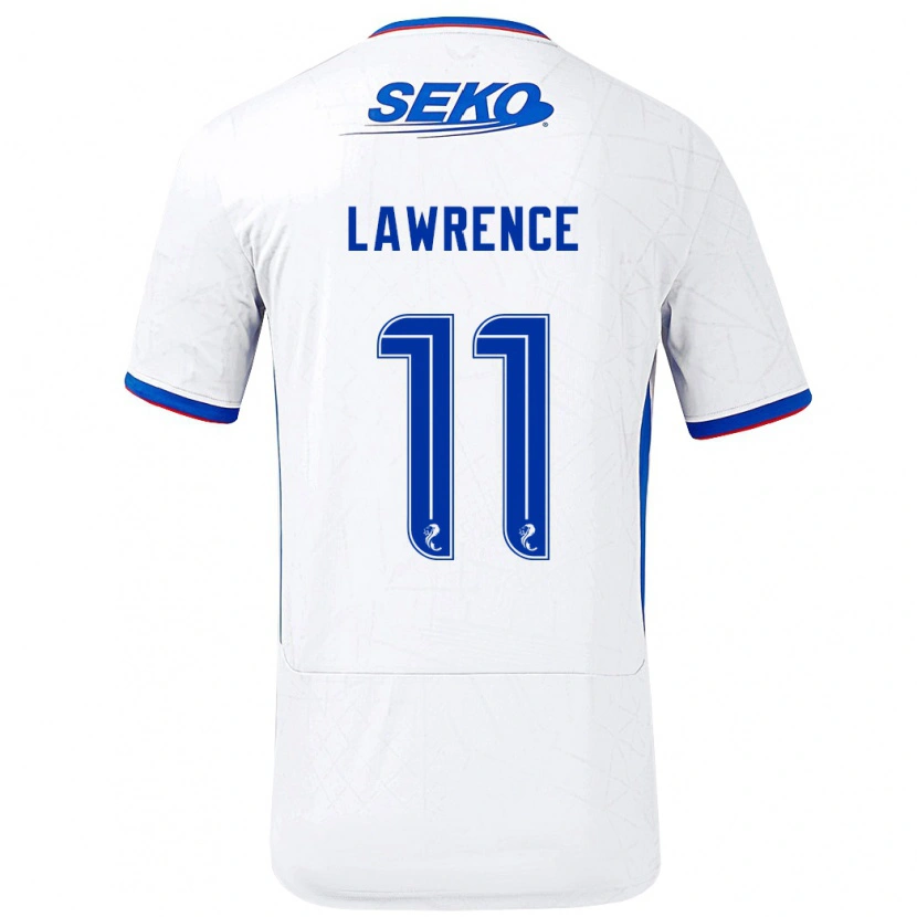 Danxen Dames Tom Lawrence #11 Wit Blauw Uitshirt Uittenue 2024/25 T-Shirt