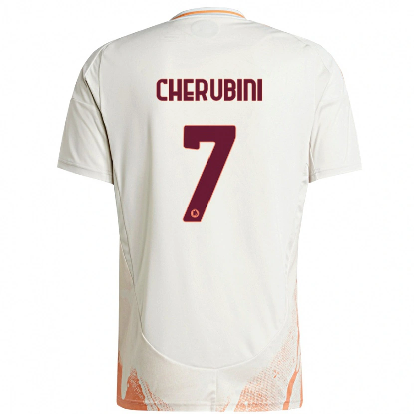 Danxen Dames Luigi Cherubini #7 Crème Wit Oranje Uitshirt Uittenue 2024/25 T-Shirt