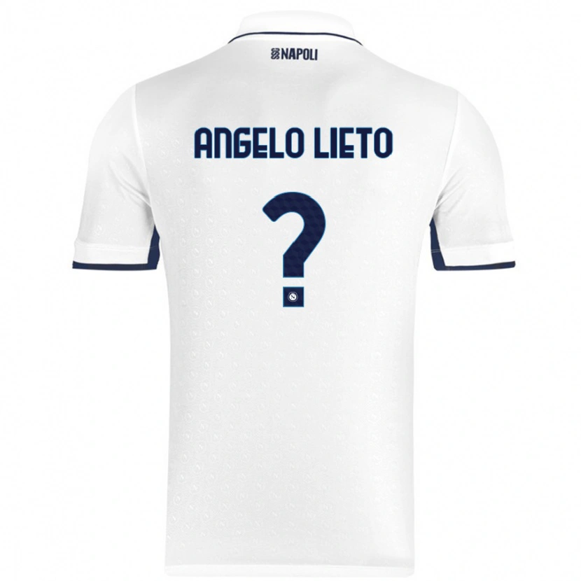 Danxen Dames Angelo Lieto #0 Wit Koningsblauw Uitshirt Uittenue 2024/25 T-Shirt