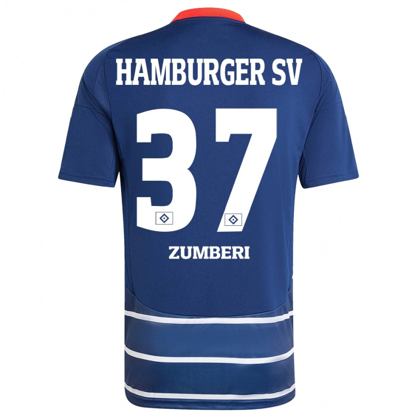 Danxen Dames Valon Zumberi #37 Donkerblauw Uitshirt Uittenue 2024/25 T-Shirt