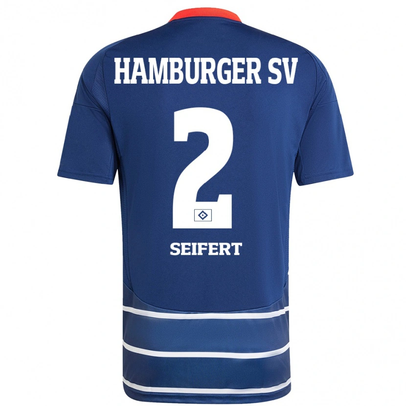 Danxen Dames Luis Seifert #2 Donkerblauw Uitshirt Uittenue 2024/25 T-Shirt