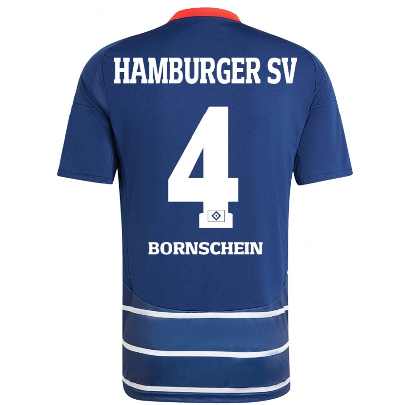 Danxen Dames Lukas Bornschein #4 Donkerblauw Uitshirt Uittenue 2024/25 T-Shirt