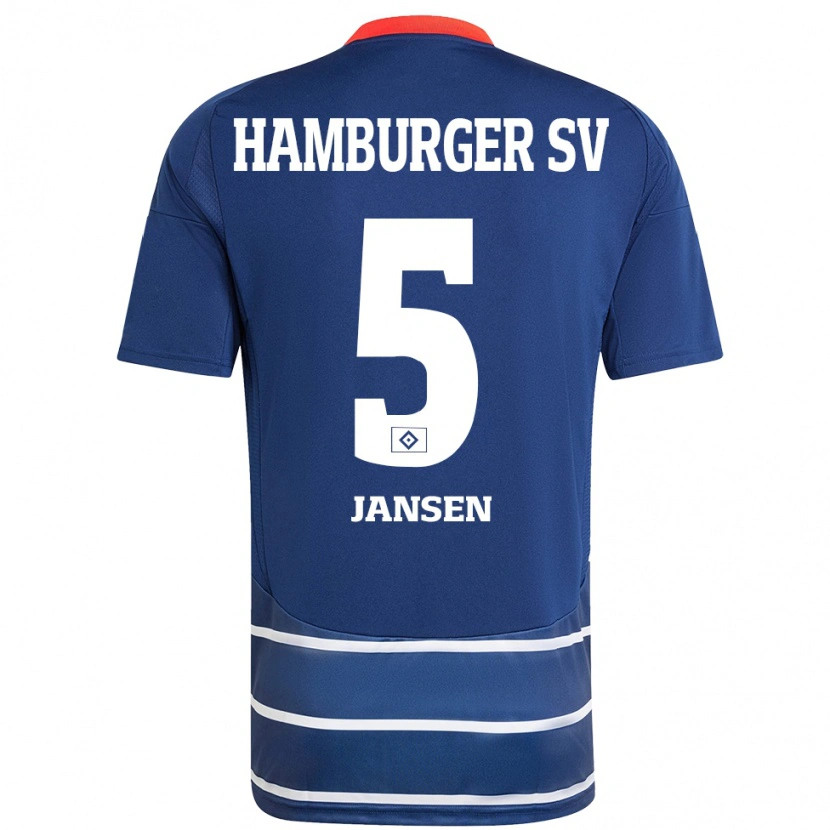 Danxen Dames Marcell Jansen #5 Donkerblauw Uitshirt Uittenue 2024/25 T-Shirt