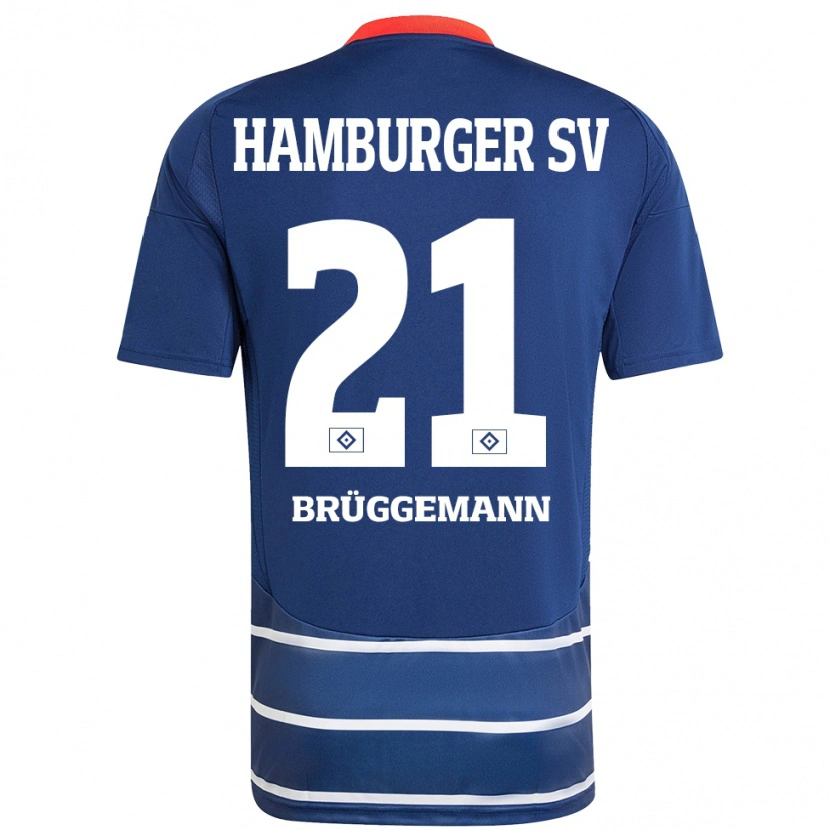 Danxen Dames William Brüggemann #21 Donkerblauw Uitshirt Uittenue 2024/25 T-Shirt