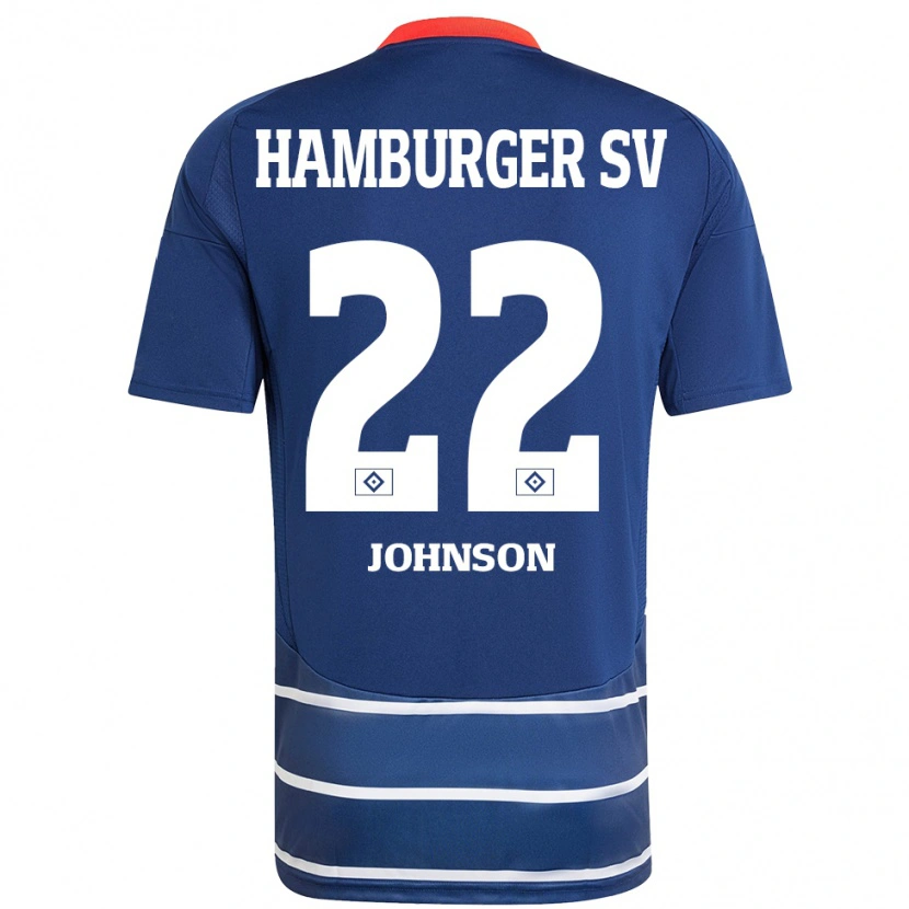 Danxen Dames Emmanuel Johnson #22 Donkerblauw Uitshirt Uittenue 2024/25 T-Shirt