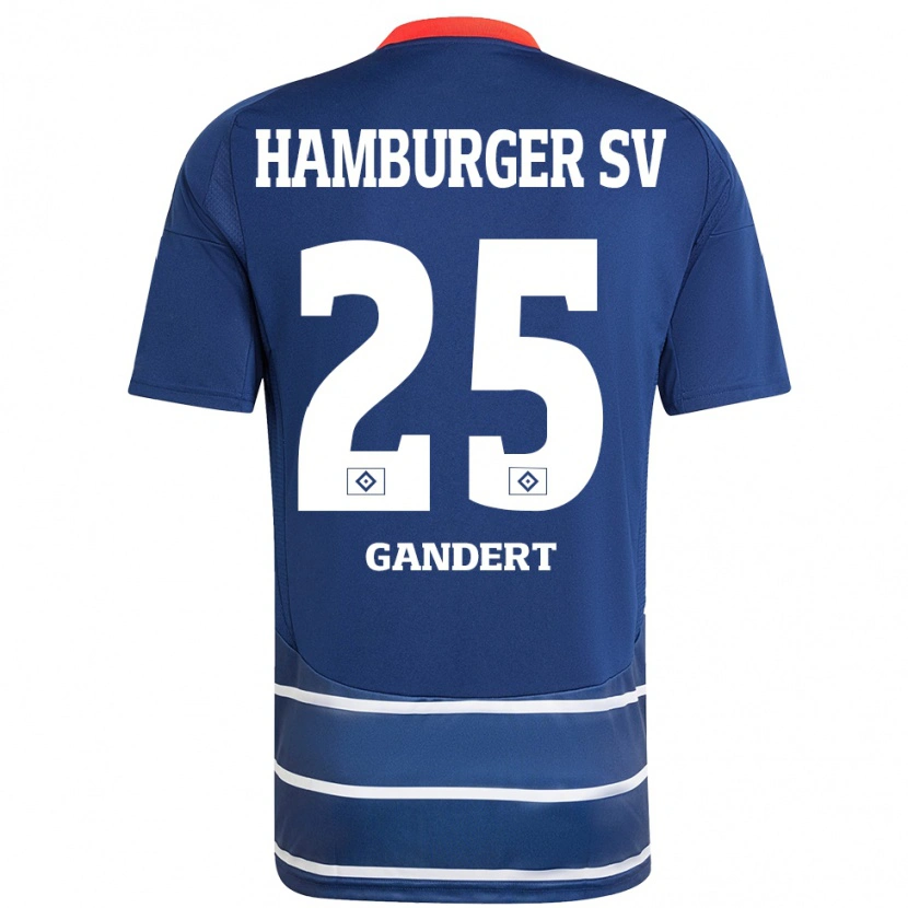 Danxen Dames Jeremy Gandert #25 Donkerblauw Uitshirt Uittenue 2024/25 T-Shirt