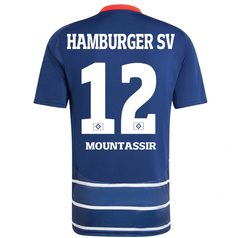 Danxen Dames Youssef Mountassir #12 Donkerblauw Uitshirt Uittenue 2024/25 T-Shirt