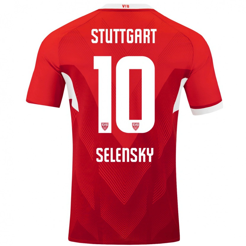 Danxen Dames Anja Selensky #10 Rood Wit Uitshirt Uittenue 2024/25 T-Shirt