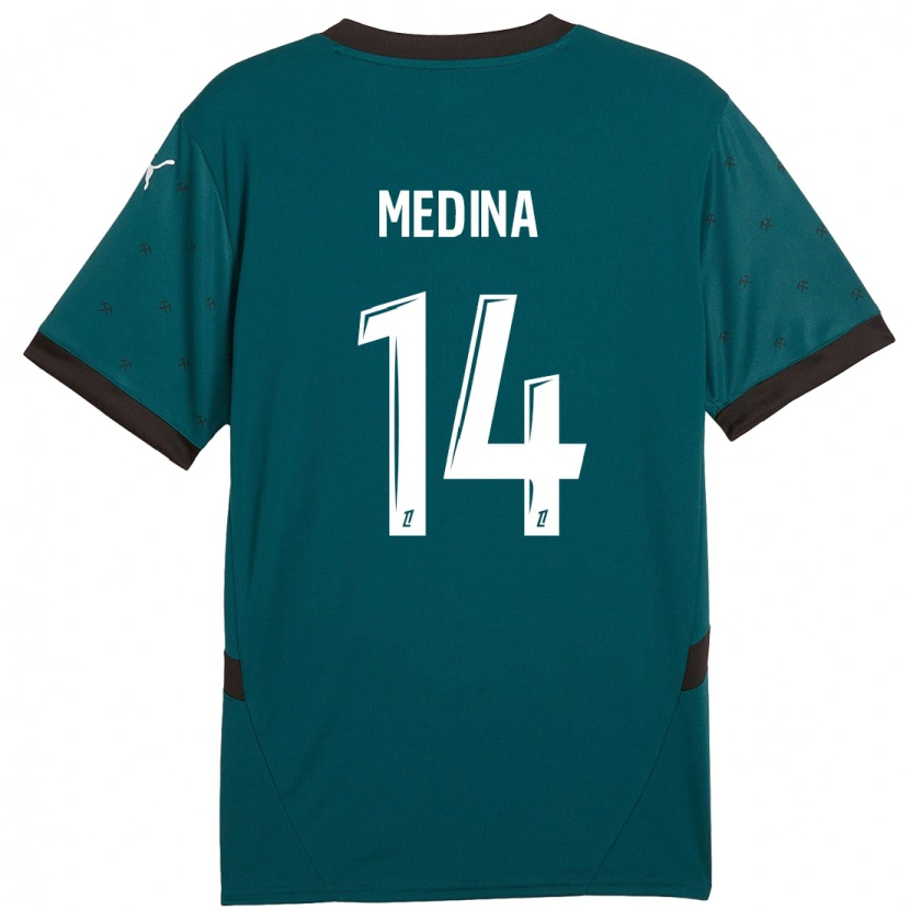 Danxen Dames Facundo Medina #14 Donkergroen Uitshirt Uittenue 2024/25 T-Shirt