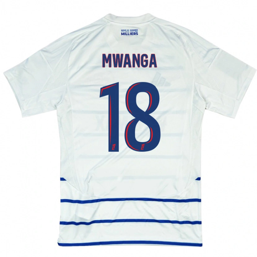 Danxen Dames Junior Mwanga #18 Wit Blauw Uitshirt Uittenue 2024/25 T-Shirt