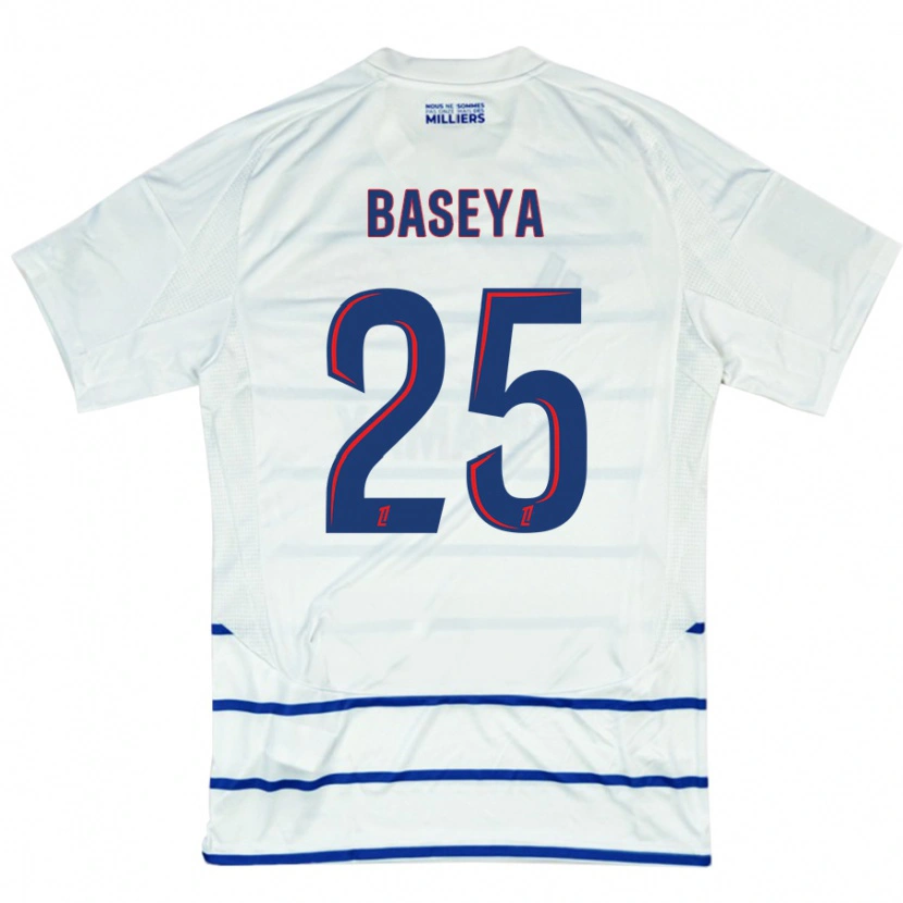 Danxen Dames Steven Baseya #25 Wit Blauw Uitshirt Uittenue 2024/25 T-Shirt