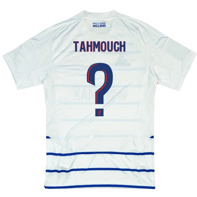 Danxen Dames Mathieu Tahmouch #0 Wit Blauw Uitshirt Uittenue 2024/25 T-Shirt