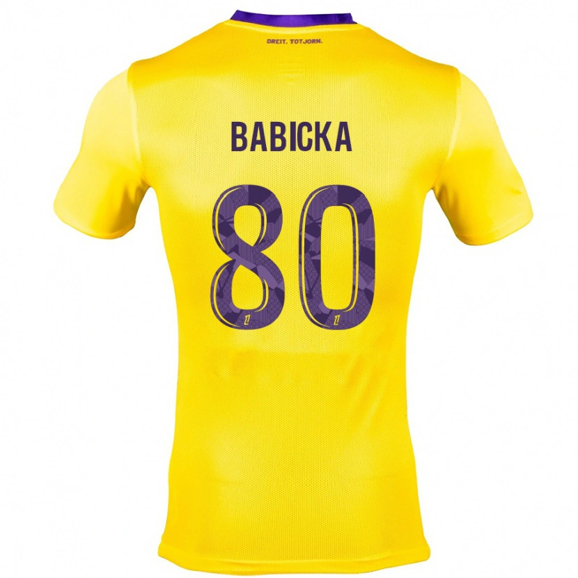 Danxen Dames Shavy Babicka #80 Geel Paars Uitshirt Uittenue 2024/25 T-Shirt