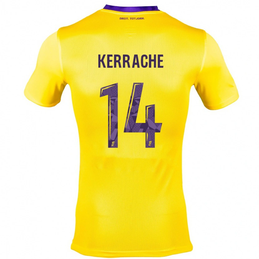 Danxen Dames Marina Kerrache #14 Geel Paars Uitshirt Uittenue 2024/25 T-Shirt