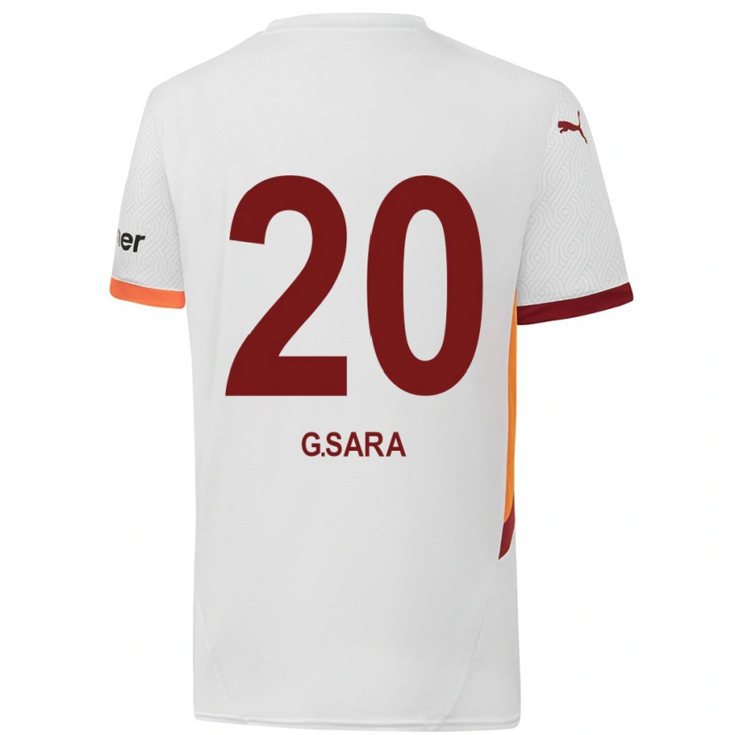 Danxen Dames Gabriel Sara #20 Wit Geel Rood Uitshirt Uittenue 2024/25 T-Shirt