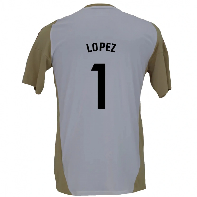 Danxen Dames Luis López #1 Bruin Wit Uitshirt Uittenue 2024/25 T-Shirt