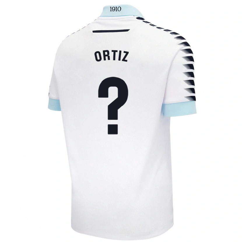 Danxen Dames Pablo Ortiz #0 Wit Blauw Uitshirt Uittenue 2024/25 T-Shirt