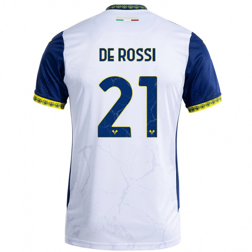 Danxen Dames Michele De Rossi #21 Witblauw Uitshirt Uittenue 2024/25 T-Shirt