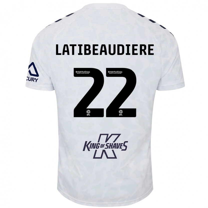 Danxen Dames Joel Latibeaudiere #22 Wit Uitshirt Uittenue 2024/25 T-Shirt