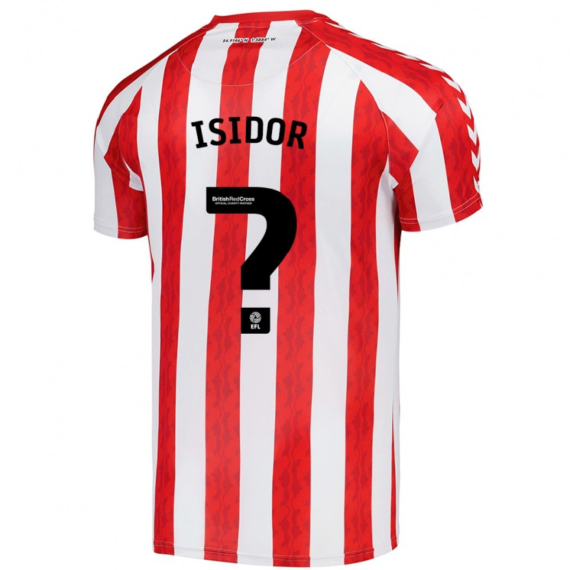 Danxen Kinderen Wilson Isidor #0 Rood Wit Thuisshirt Thuistenue 2024/25 T-Shirt