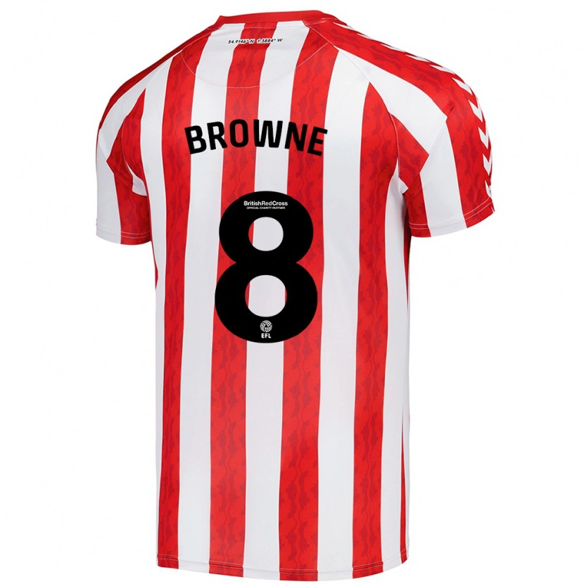 Danxen Kinderen Alan Browne #8 Rood Wit Thuisshirt Thuistenue 2024/25 T-Shirt