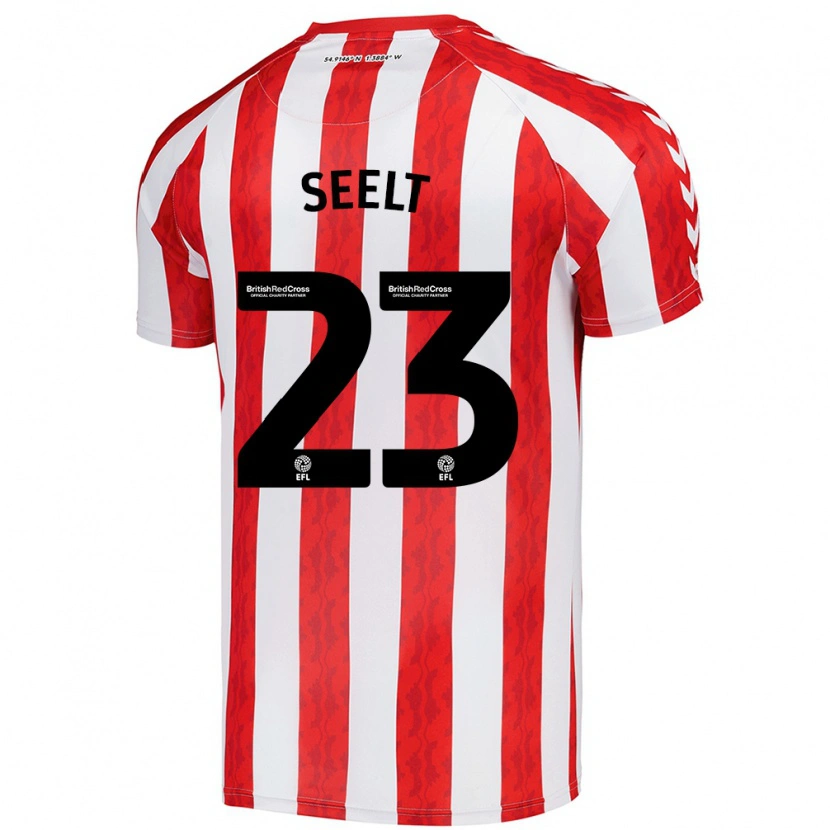 Danxen Kinderen Jenson Seelt #23 Rood Wit Thuisshirt Thuistenue 2024/25 T-Shirt