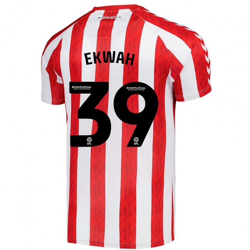 Danxen Kinderen Pierre Ekwah #39 Rood Wit Thuisshirt Thuistenue 2024/25 T-Shirt