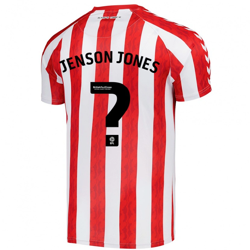 Danxen Kinderen Jenson Jones #0 Rood Wit Thuisshirt Thuistenue 2024/25 T-Shirt